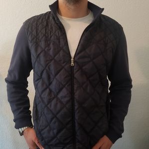Hugo Boss navy Pizzoli Quilted Bomber Jacket